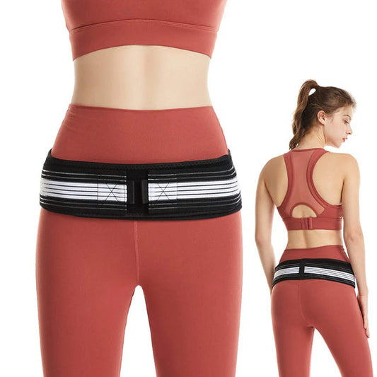 Double-Reinforced Pelvic Correction Belt for support and comfort in black