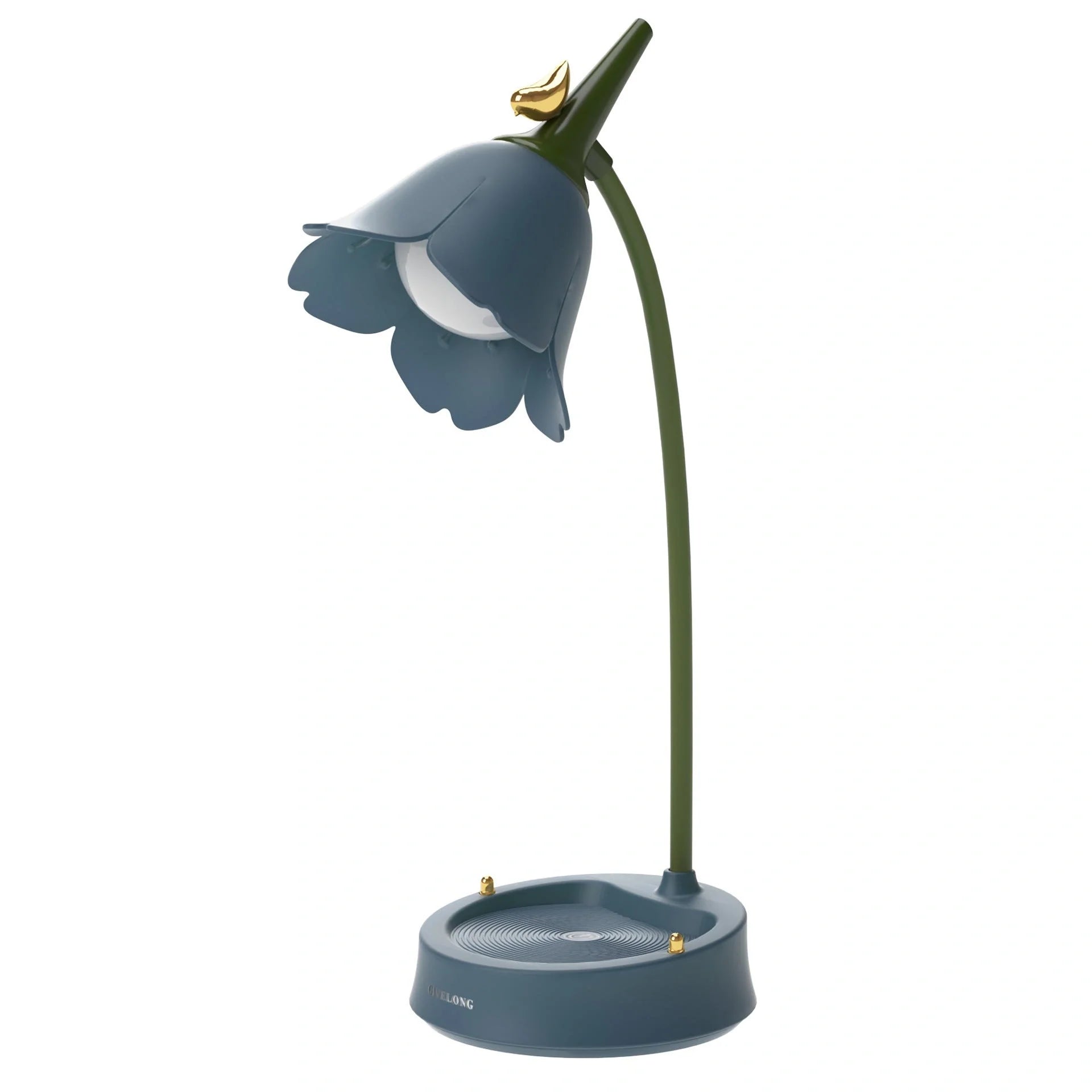 Flower LED Desk Lamp with adjustable brightness and wireless charging