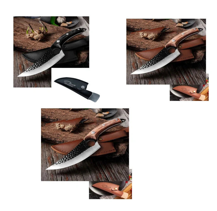 5CrMoV15 high carbon steel butcher knife set for professional meat processing