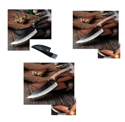 5CrMoV15 high carbon steel butcher knife set for professional meat processing