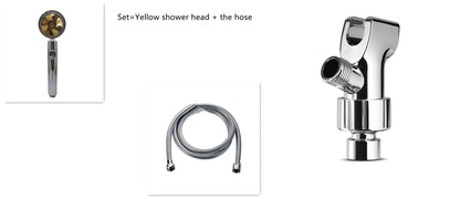 360-degree rotating high-pressure shower head with built-in fan and adjustable water spray