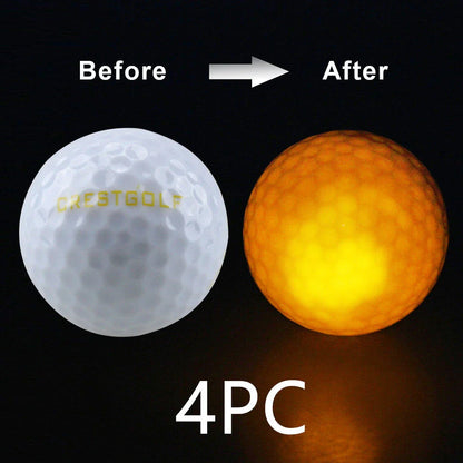 Luminous golf balls emitting a trail of light as they soar through the night sky, offering a captivating golfing experience.