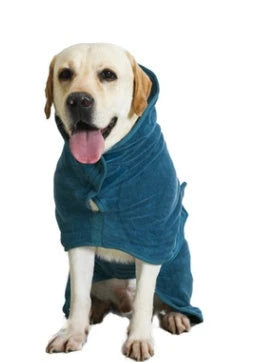 Premium microfiber pet drying bathrobe with adjustable strap and soft lining for superior comfort and absorbency