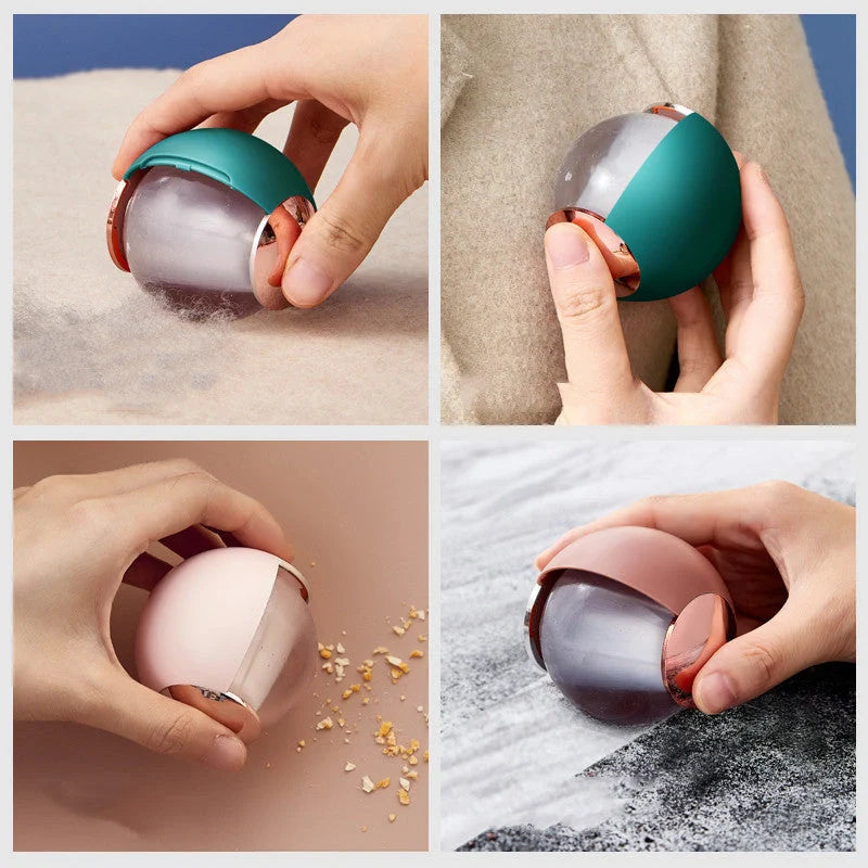 Reusable gel lint roller for pet hair in green gold