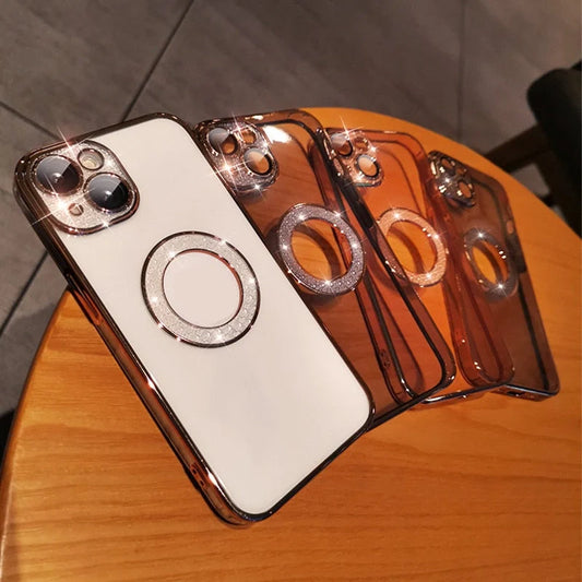 Electroplated Soft Diamond Ring iPhone Case in various colours