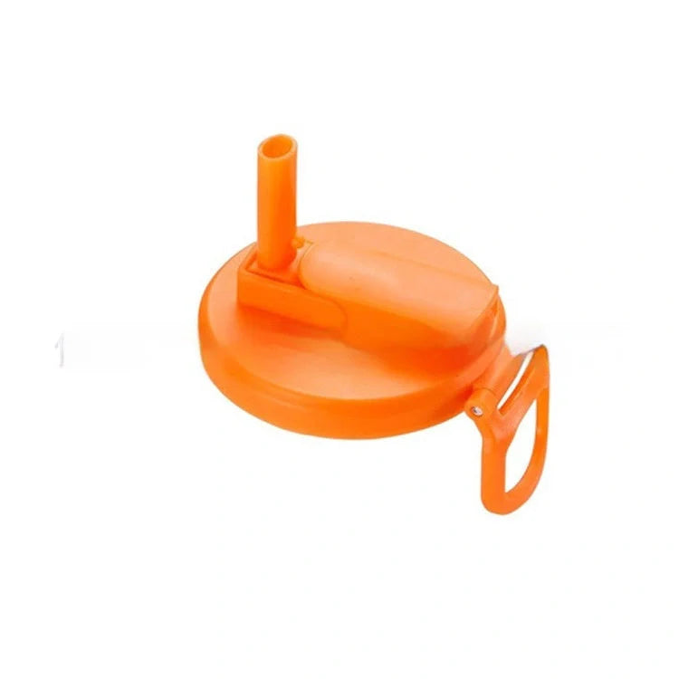Reusable soda can lid with straw in various colours, fitting standard Coke cans