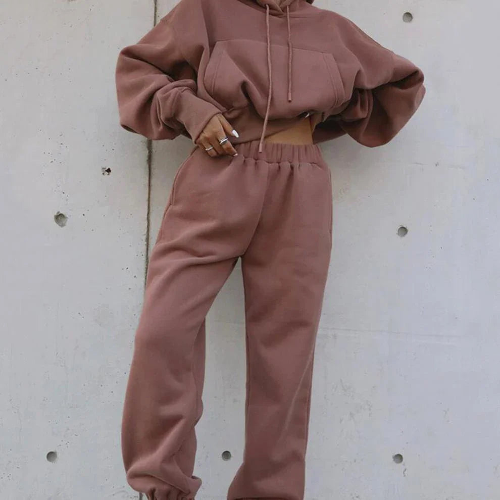 Stylish Autumn & Winter Women's Casual Hoodie Coat Outfit in various colors and sizes