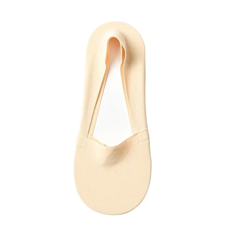 Silicone Non-Slip Shallow Boat Socks for Ladies in various colors, including black, skin, khaki, silver, and more.