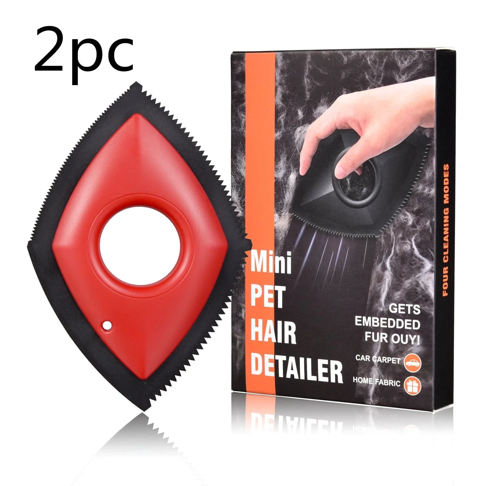 Versatile pet hair remover tool with adjustable cleaning modes for effective removal of cat and dog fur from cars, carpets, upholstery and more