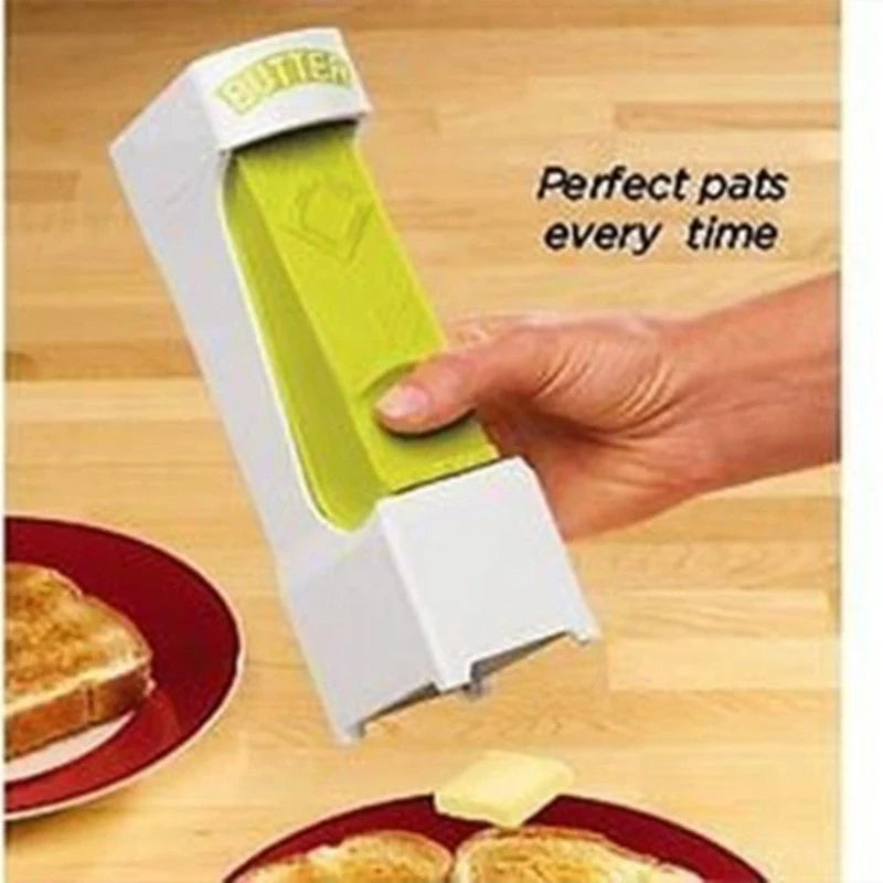 Yellow Stick Butter Cutter Cheese Slicer with one-button dispenser for kitchen use