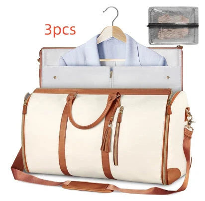 Versatile travel duffel bag for women with waterproof and foldable design, available in various color options