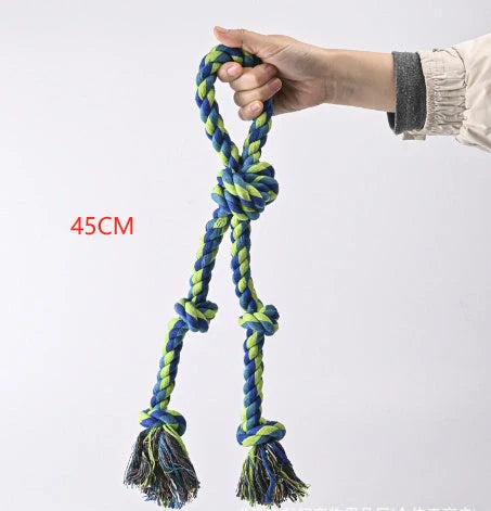 Durable rope knot dog toys for large breeds, promoting dental health and fun play