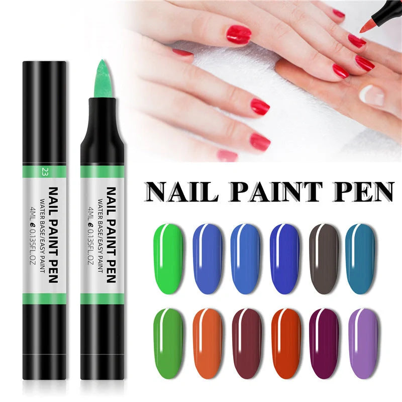 24 colour nail polish painting pen set for 3D nail art designs
