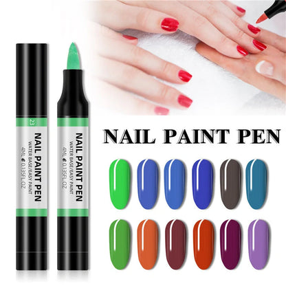 24 colour nail polish painting pen set for 3D nail art designs