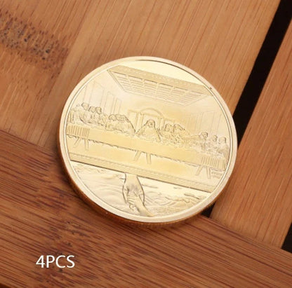 Jesus Commemorative Coin in gold and silver finishes, a symbol of faith and devotion
