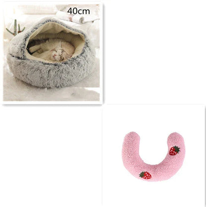 Cozy and comfortable 2-in-1 pet bed for cats and dogs, featuring plush, warm, and soft materials