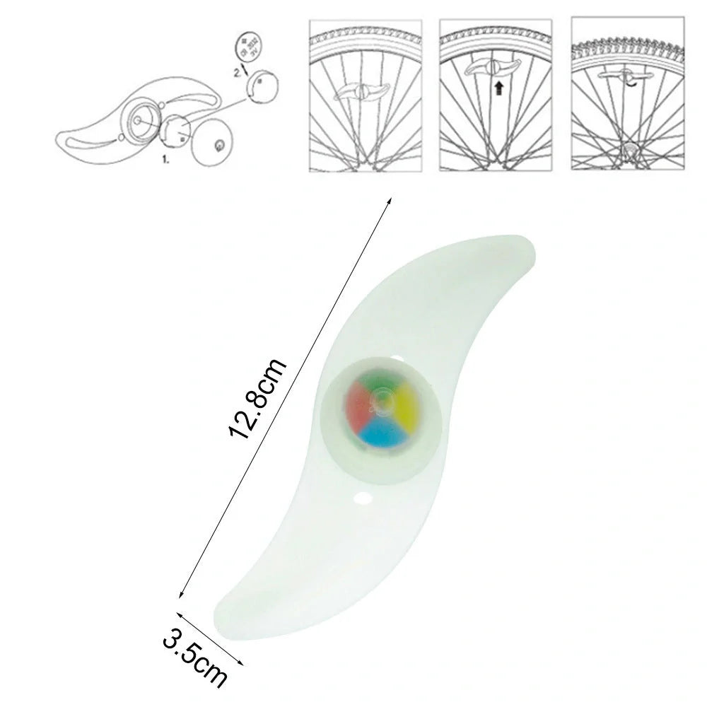 Waterproof LED bicycle spoke light for enhanced night-time visibility
