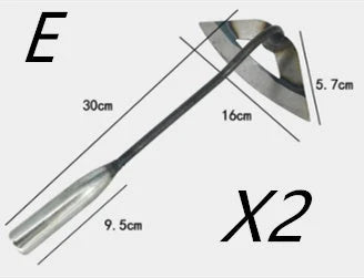 Premium manganese steel garden hoe with hollow design, versatile for weeding, soil preparation, and vegetable planting in the UK