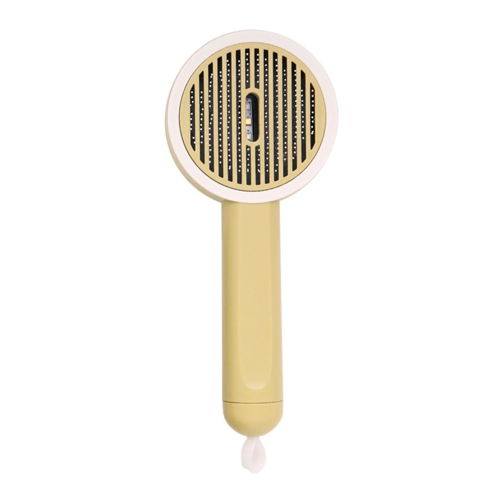 Cordless pet hair removal brush with floating comb for effortless grooming of cats and dogs
