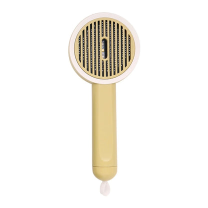 Cordless pet hair removal brush with floating comb for effortless grooming of cats and dogs
