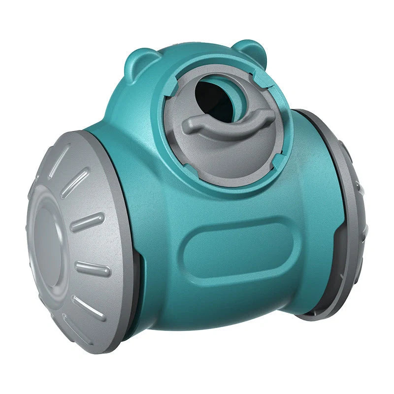 Interactive Dog Tumbler Toy in red, green, pink for small to medium pets
