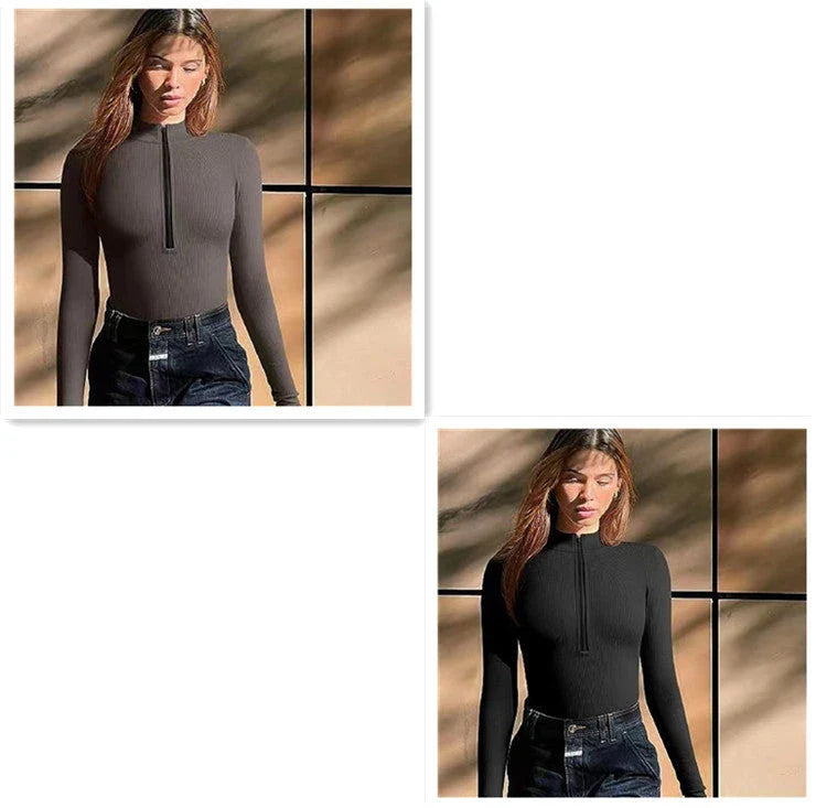 Slimming seamless long sleeve jumpsuit for women in various colors and styles