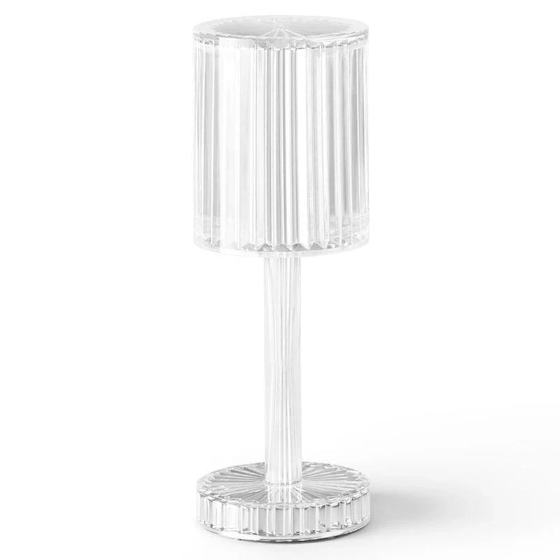 Crystal Diamond Line Atmosphere Remote Control Touch Night Light on a bedside table