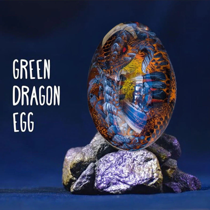 Lava Dragon Egg Desktop Decoration Dinosaur Egg Resin Crafts in various colours
