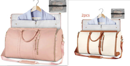 Versatile travel duffel bag for women with waterproof and foldable design, available in various color options