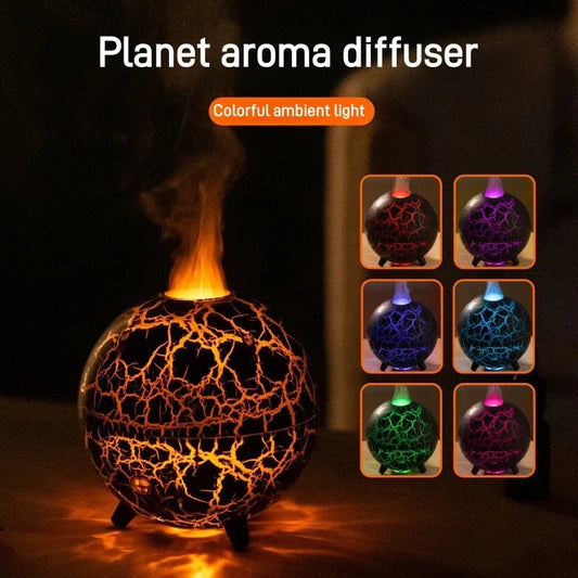 Creative Planet Colourful Atmosphere USB Humidifier with crackle finish in black and white