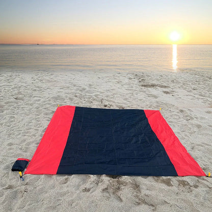Waterproof foldable picnic mat in vibrant colours for outdoor camping