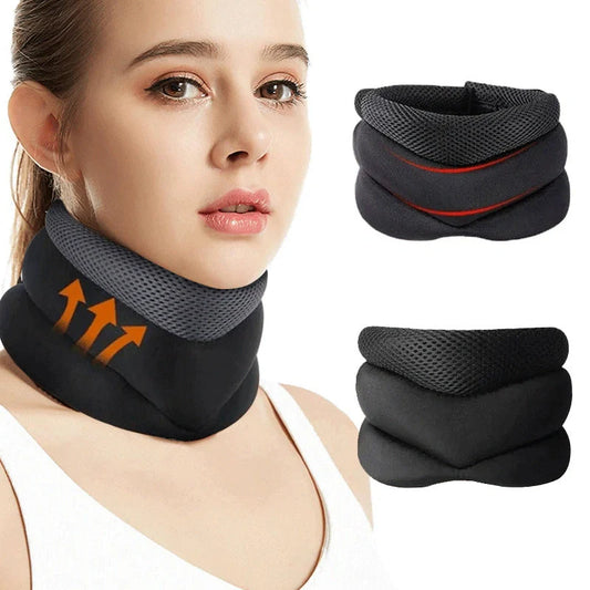 Adjustable foam cervical collar for neck pain relief and spinal support