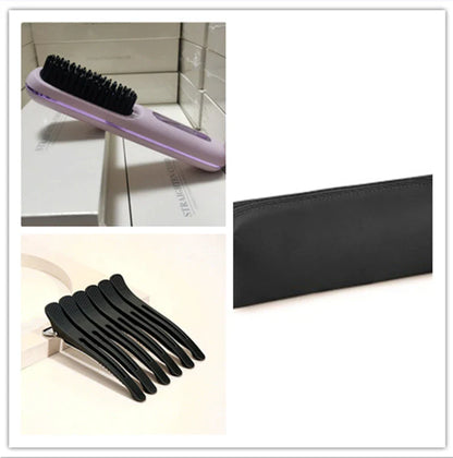 Cordless 2-in-1 Hair Straightener Brush with LCD Display, Offering Versatile Styling on the Go