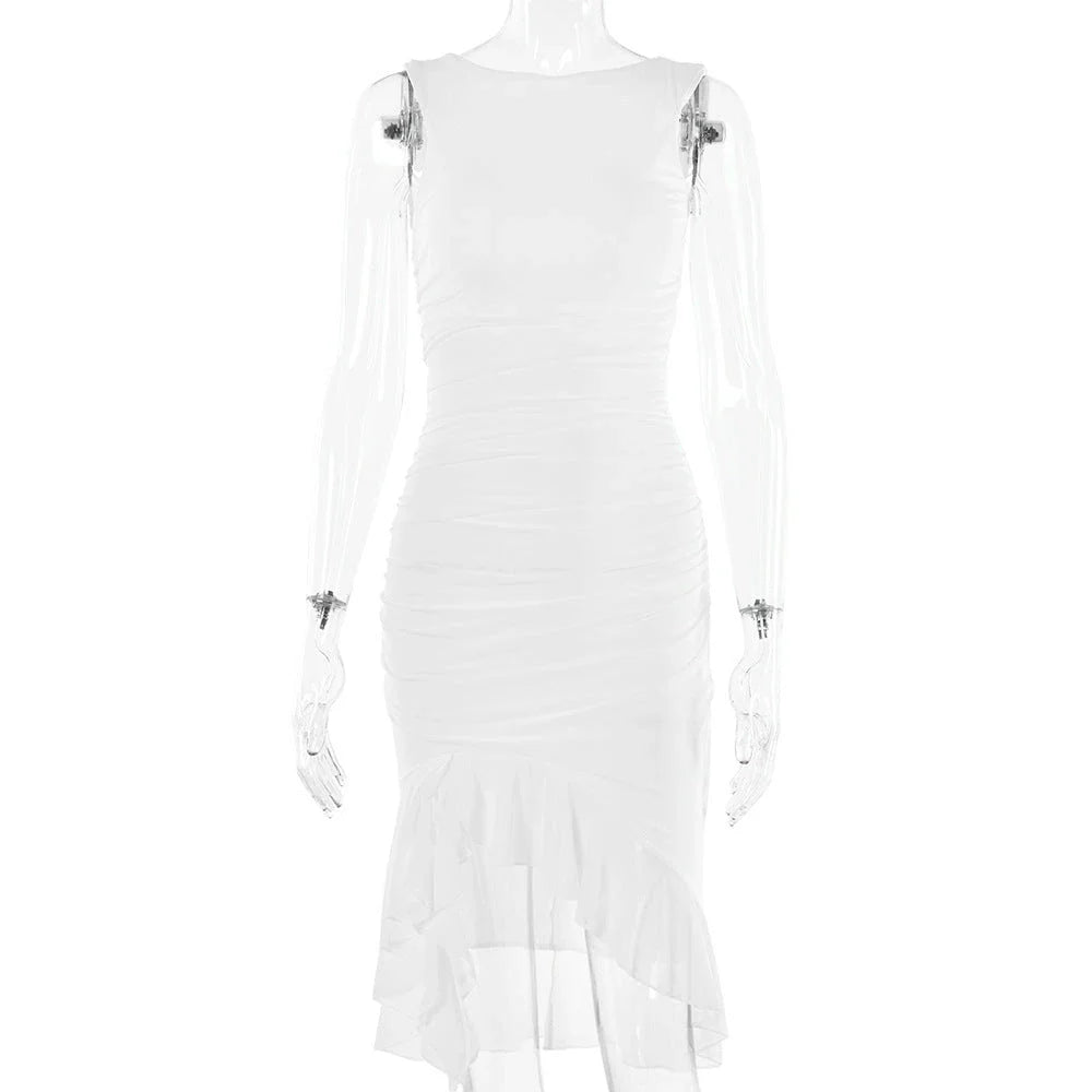 Sleeveless slim-fit mini dress in a variety of vibrant colors, perfect for summer style and comfort