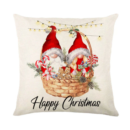 Festive Christmas pillow covers with snowflake pattern for cozy home decor