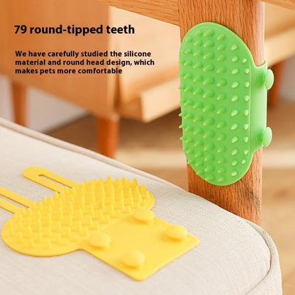 Soothing pet grooming tool with massage and hair removal features, suitable for cats, dogs and other pets
