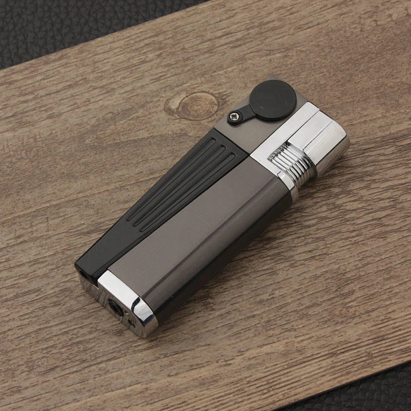 Foldable metal pipe lighter with stash compartment - eco-friendly smoking gadget