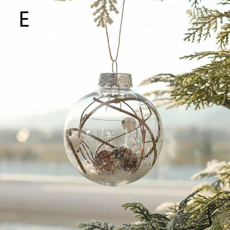 Gold powder bright painted mixed plastic Christmas tree ornaments in various styles and sizes