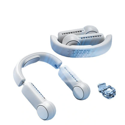 Portable Mini Neck Fan with bladeless design and USB rechargeable battery