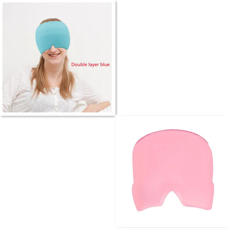 Soothing Ice Therapy Eye Mask for Headache and Migraine Relief, Flexible Gel Material, Adjustable Strap