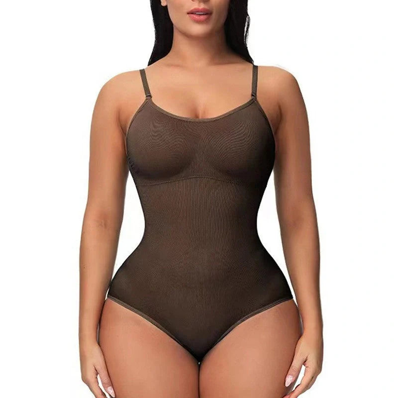 Women's Nylon Suspender Jumpsuit in various colours for body-shaping and style