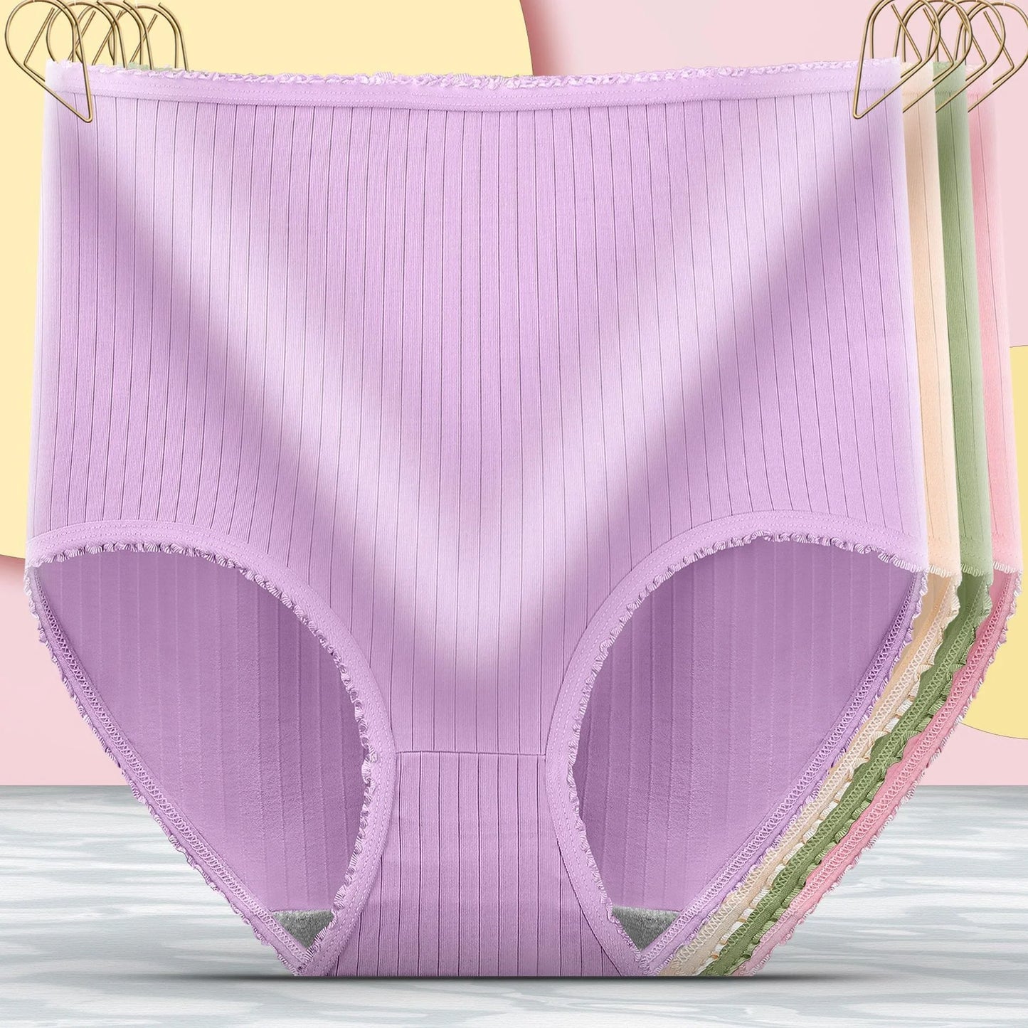 High waisted tummy control panties in milk silk for a smooth silhouette