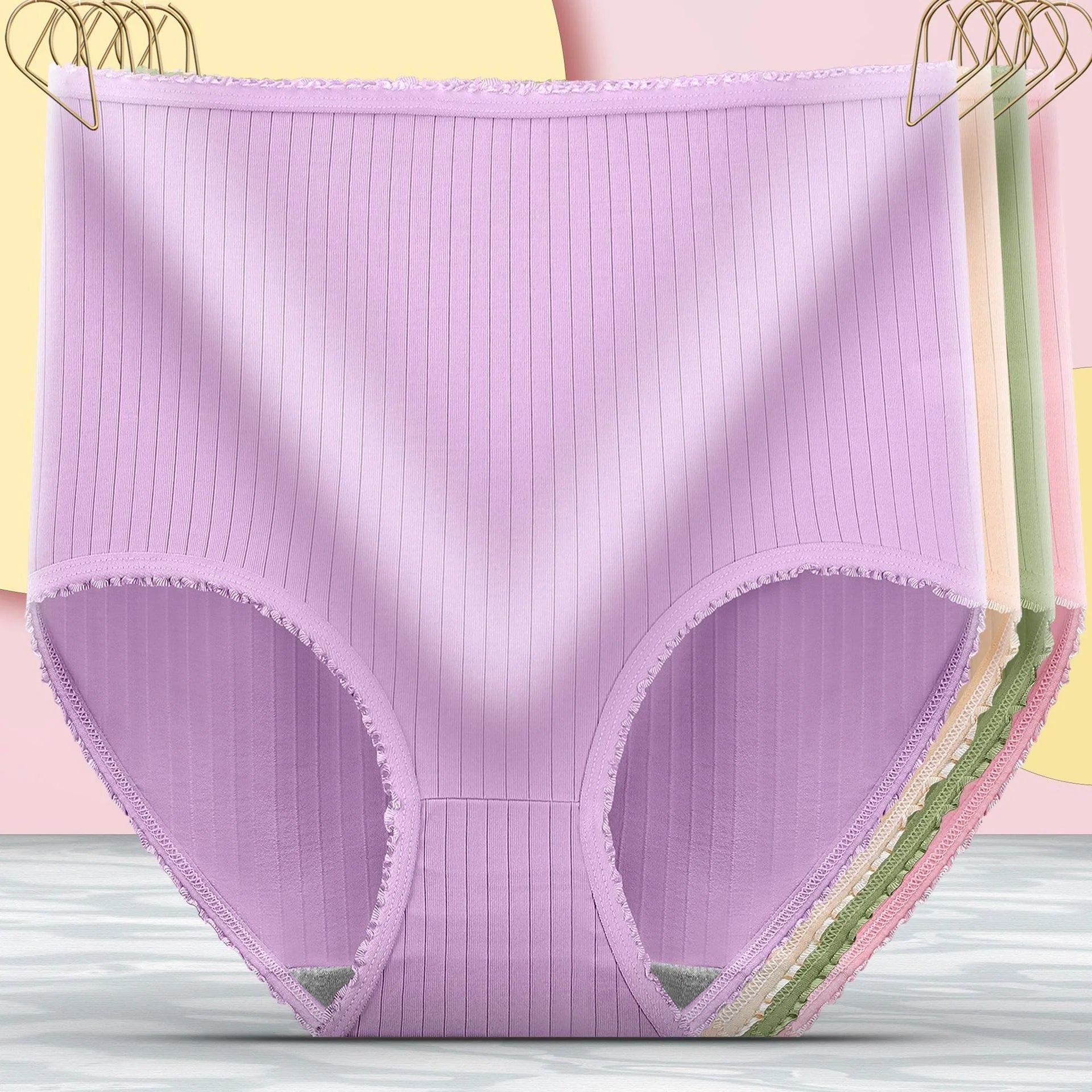 High waisted tummy control panties in milk silk for a smooth silhouette