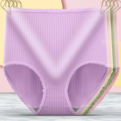 High waisted tummy control panties in milk silk for a smooth silhouette