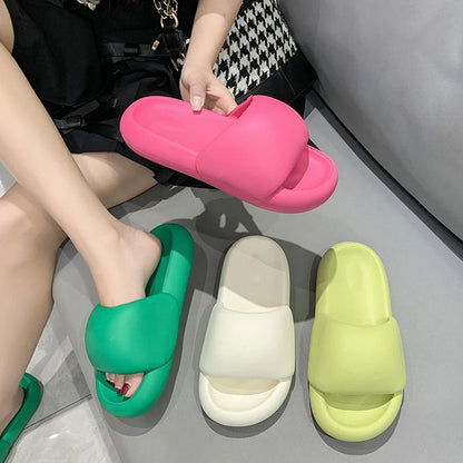 Non-slip thick bottom home sandals in various colours