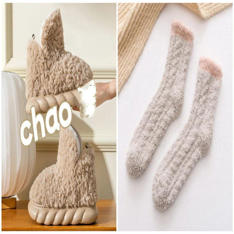 Cozy Wintertime Slippers with plush lining, waterproof heel, and variety of vibrant color options