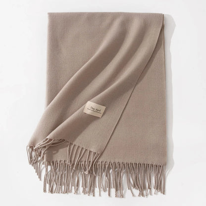 Elegant artificial cashmere scarf for women in various colors, perfect for winter warmth and style.