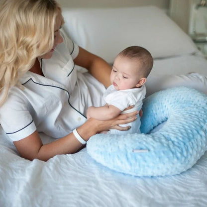 U-shaped nursing pillow pillowcase in coral fleece, available in multiple colours