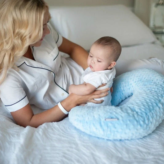U-shaped nursing pillow pillowcase in coral fleece, available in multiple colours