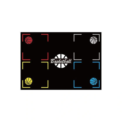 Premium indoor basketball training mat with patterned design for improved footwork and ball control